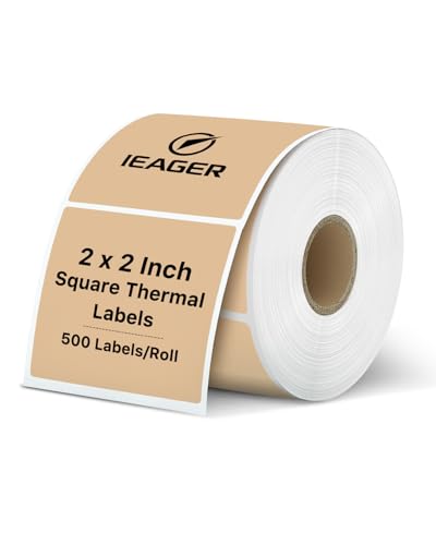 2"x2" Brown Square Thermal Labels