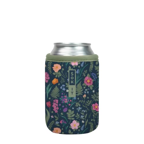 CanSok Sleeve for Beer & Soda Insulated Neoprene Cover (Spring Noir / 12oz Can Sleeve)