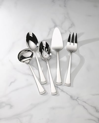Portola 5 Piece Silverware Serving Set (5-Piece Hostess Set, Metallic)