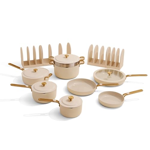 Essentials Complete Cookware Set (Cream / 17 piece)