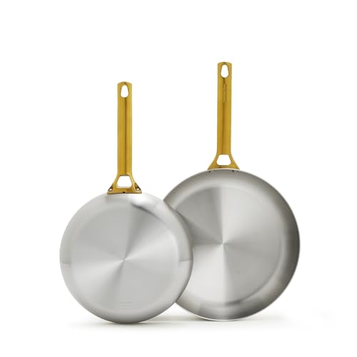 Stainless Steel Tri (10" & 12" Frying Pan Skillet Set / Stainless Steel)