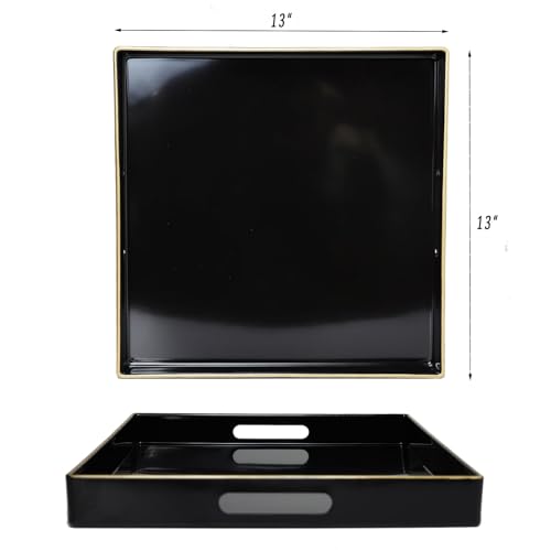 Black Decorative Tray for Living Room (Bs02re)