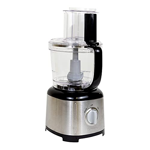 Kenmore 11 Cup Food Processor and Vegetable Chopper with Reversible Slicing (Black & Silver)