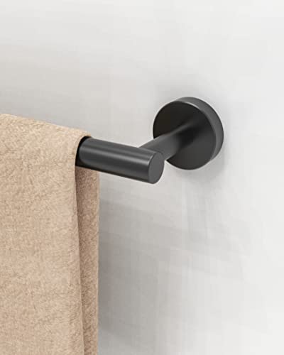 18 Inches Matte Black Towel Bar for Bathroom Kitchen Hand Towel Holder Dish Cloths Hanger SUS304 Stainless Steel RUSTPROOF Wall Mount (Matte Black / 16 inch(Center to Center))