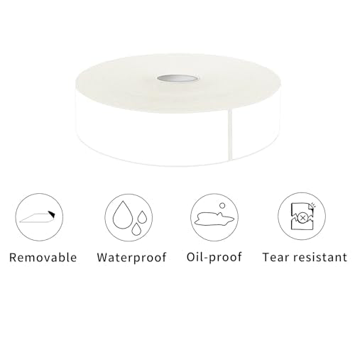 1000 Blank Removable Freezer Labels Water Oil Resistant with Perforation Line for Food Containers Jars Pantry Organization