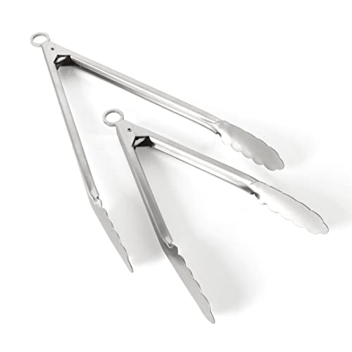 Richburn 2 Piece Stainless Steel Tongs Set (Tong Set (12" and 9"))