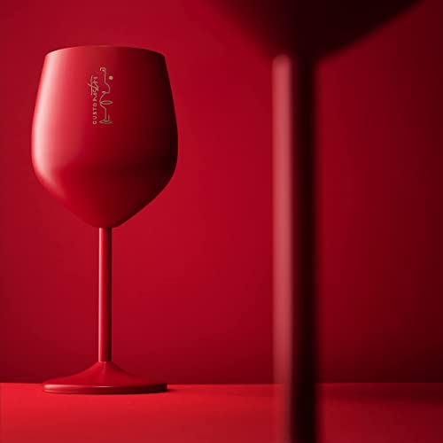 Valentine’s Day Gift Stainless Steel Wine Glass (2 Count)
