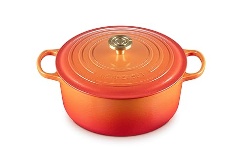 Enameled Cast Iron Round Dutch Oven (Flamme Doree / 7.25 Qt)
