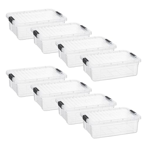 7.4 Quart Clear Plastic Storage Bin with Lid (7.4 Qt)