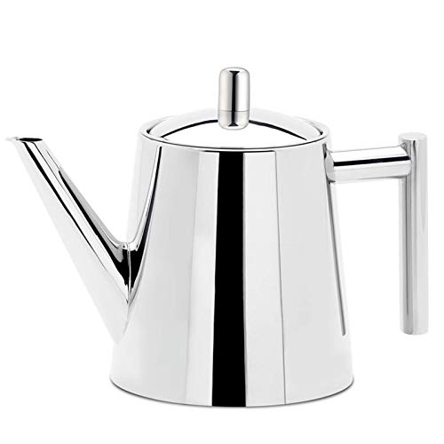 Stainless Steel Teapot With Removeable Infuser 50 oz Stovetop Tea Maker for Fruit Herbal and Infusion (50 oz / Chrome)