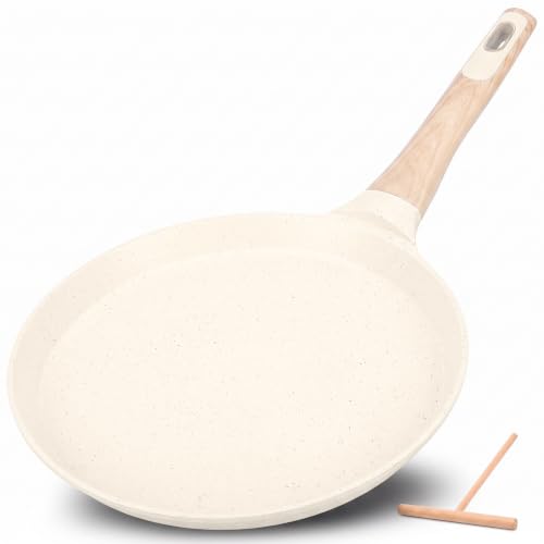 11” Non Stick Crepe Pan with Wooden Spreader (Cream / 11")