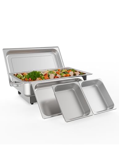 Electric Chafing Dish Buffet Set (1 Full-Size + 2 Half-Size)