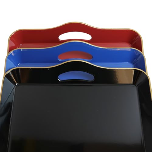 Large Black Serving Tray with Handles (L1black)