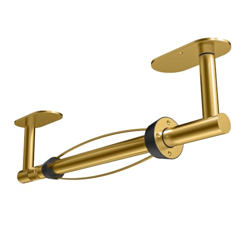 Paper Towel Holder Under Cabinet (Brushed Gold / One Hand Tear - Oval)