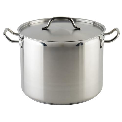 Winware Stainless Steel 24 Quart Stock Pot with Cover (24 Quarts / Pot With Cover)