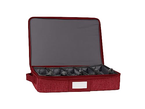 Flatware Storage Box with Removable Trays (Red Heather / 15W x 11D x 3H)