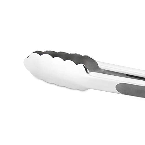 Premium 304 Stainless Steel Tongs Set (9" & 12" / Gray)