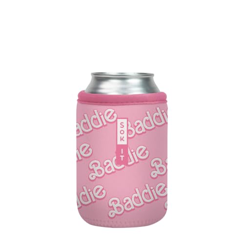 CanSok Sleeve for Beer & Soda Insulated Neoprene Cover (Total Baddie / 12oz Can Sleeve)