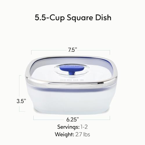 5.5 Cup Glass Food Storage with Lid (Blueberry)