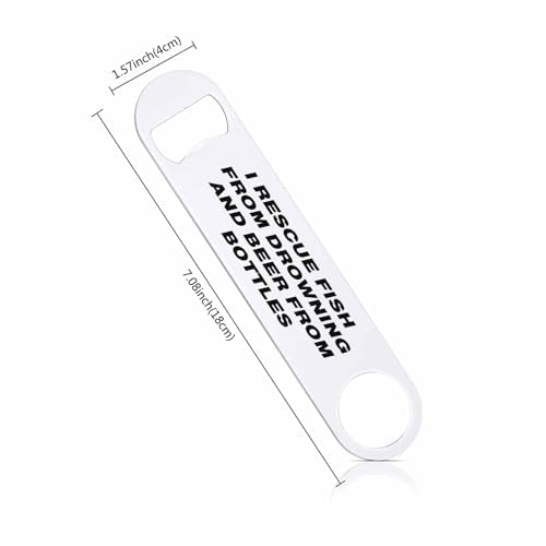 Funny Saying Stainless Steel Bottle Opener Black White Lettering Flat Beer Bottle Opener Keychain for Home Kitchen Bar Restaurant Party Birthday Gift (Funny Saying1)
