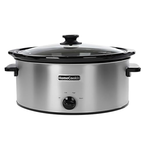8 Quart Slow Cooker Oval Manual Pot Food Warmer with 3 Cooking Settings