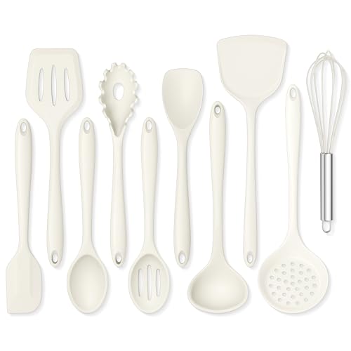 Kitchen Cooking Utensils Set of 10 (White)
