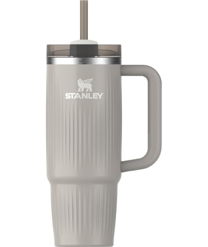 Quencher H2.0 Tumbler with Handle and Straw 30 oz (30 Ounces / Fluted Ash Gloss)