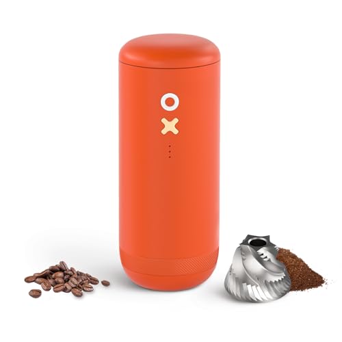 Timemore OX Burr Portable Coffee Grinder Electric Quiet Conical Burr (Tangerine Orange)