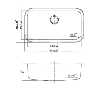 MGS-3018-1 Medallion Gourmet Series Undermount Stainless Steel Kitchen Sink, Easy Installation, Large Single Bowl, Satin Finish, Strainer Included (30 inches x 18 inches / Satin)
