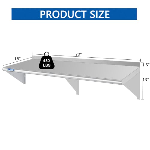 HARDURA Stainless Steel Shelf 18" x 72" (18" x 72")