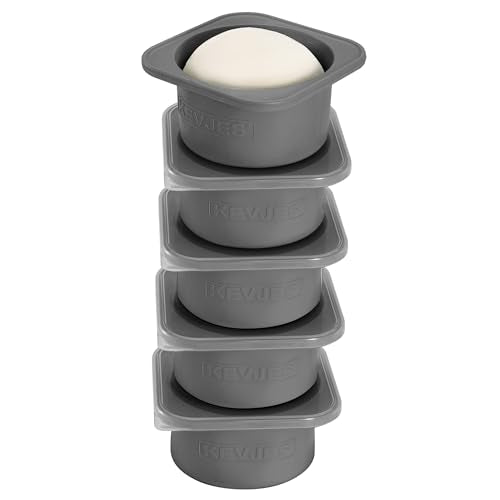PLUS Large 1000ml Pizza Dough Proofing Boxes for DIY Artisan Pizza (5Space Grey Plus)