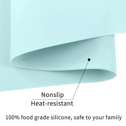 Extra Large Silicone Craft Mat for Kids (Mint Green / 23.6"L x 15.7"W)