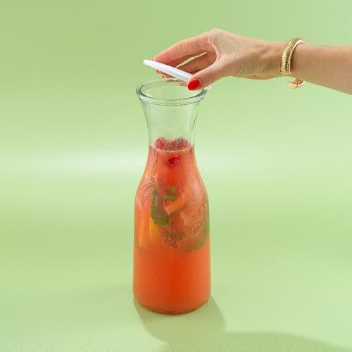 Glass Carafe with Lid (Set of 4, 36 Ounces each)