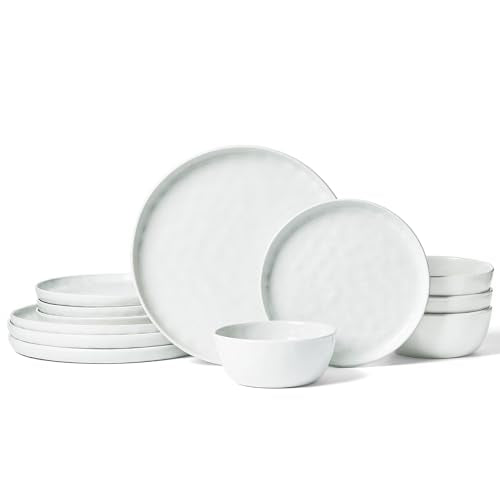 Mars Stoneware Dinnerware Set for 4 (White / Set(12pcs))