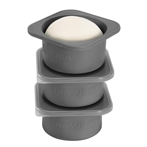 PLUS Large 1000ml Pizza Dough Proofing Boxes for DIY Artisan Pizza (3Space Grey Plus)