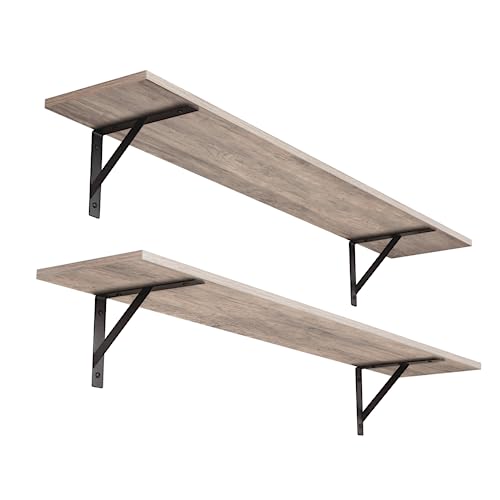 Long Wall Shelves (Greige / 39.4 Inch)
