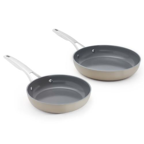 Premier Ceramic Nonstick 8" and 10" Frying Pan Set (2-Piece Set / Mushroom Grey)