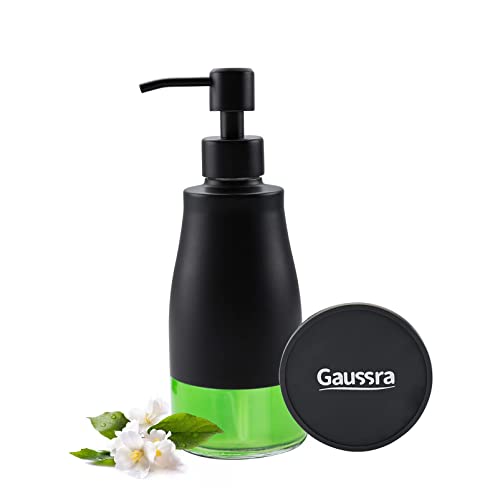 Black Soap Dispenser with Coaster and Stickers (Matte Black)
