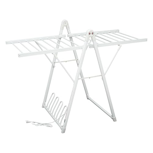 Heating Clothes Drying Rack Foldable Shoes Socks White