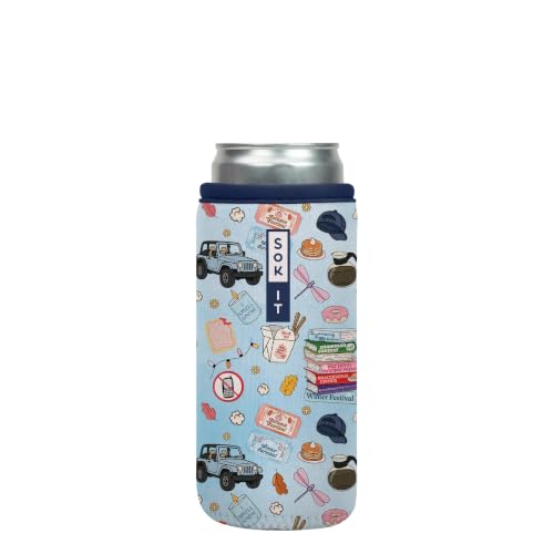 CanSok Sleeve for Beer & Soda Insulated Neoprene Cover (Fast Talker / 12oz Slim Can Sleeve)