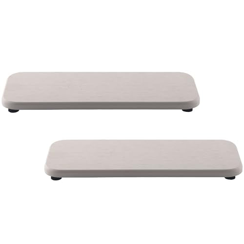 2Pcs Stone Soap Trays Water Absorbing Diatomite Coaster (White / 9.0" x 3.9")
