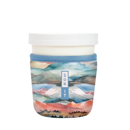 IceCreamSok Insulated Neoprene Cover (Wanderlust Wonders / Fits Tapered Pints)