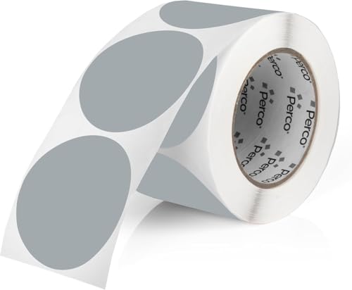 Grey Round Circle Dot Sticker 3 (Grey / 3 Inch)