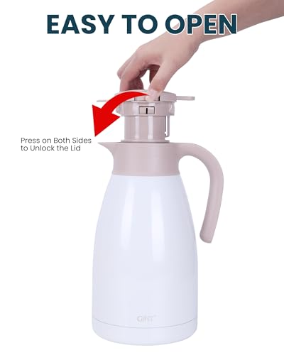 2.2L 74Oz Thermal Coffee Carafe (White / 74.4 Ounces)