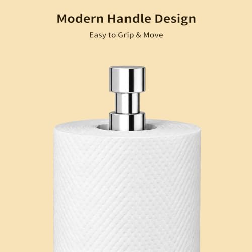 3.9lbs Heavy Duty Paper Towel Holder Countertop Weighted Base (Chrome)