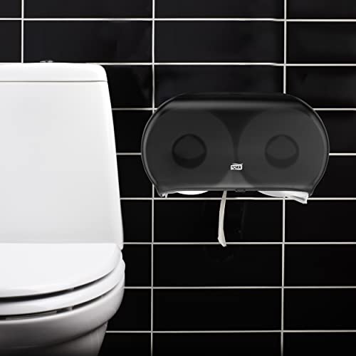 Twin Jumbo Toilet Paper Roll Dispenser Smoke T22