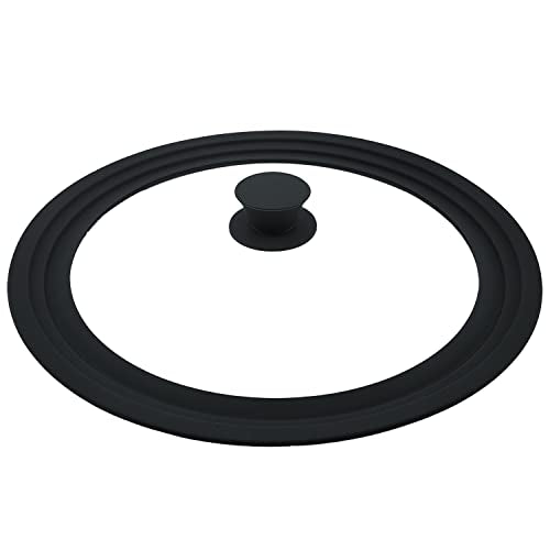 Tempered Glass Universal Cookware Lid Black 1 Pack (8.5", 9.5”, 10” / Black)