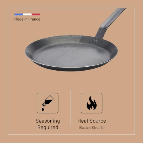 Blue Carbon Steel Crepe & Tortilla Pan (9.5")