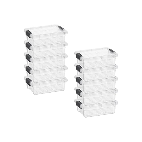 1.27 Quart Clear Plastic Storage Containers with Lids (1.27 Quart)