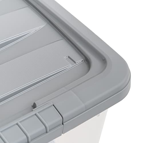 Plastic Storage Containers with Secure Latching Lids (32 Qt. - 6 Pack)